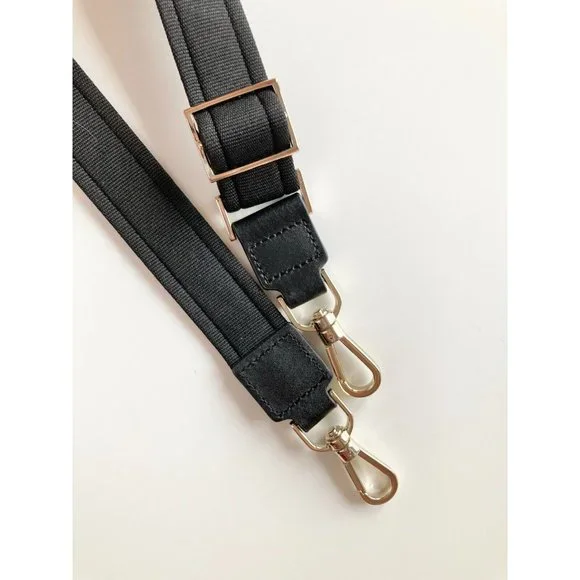 NWOT KATE SPADE Black Nylon Leather Crossbody Purse Strap, One Size - Picture 4 of 6